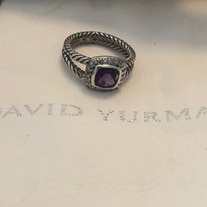 David Yurman Petite Albion Ring Amethyst sz. 6.25
